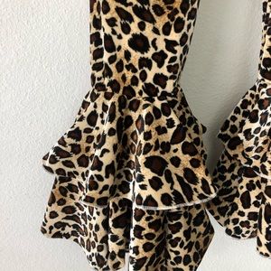 Leopard stretchy bell bottoms